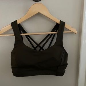 Lululemon sports bra. Olive. Size 8.